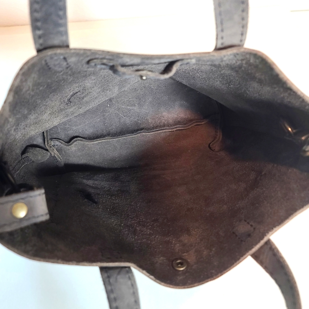 Portland Leather Goods Mini Crossbody Tote in Groupie Grey - Picture 6 of 12